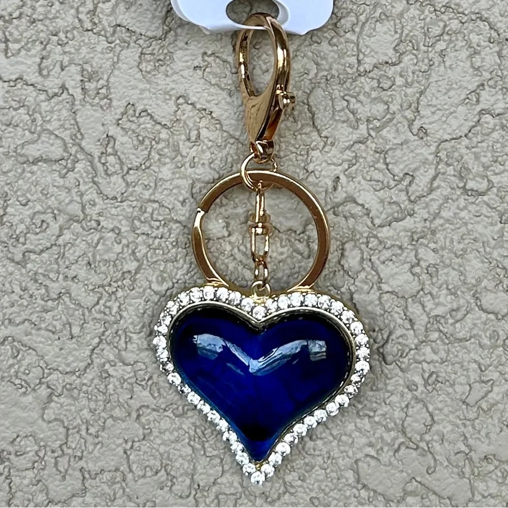 Eye-Catching Blue Heart Keychain/Bag Charm